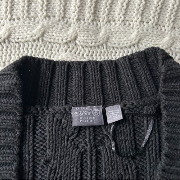 Esprit Black Cable Knit Short Sleeve Cardigan - Picture 5 of 5